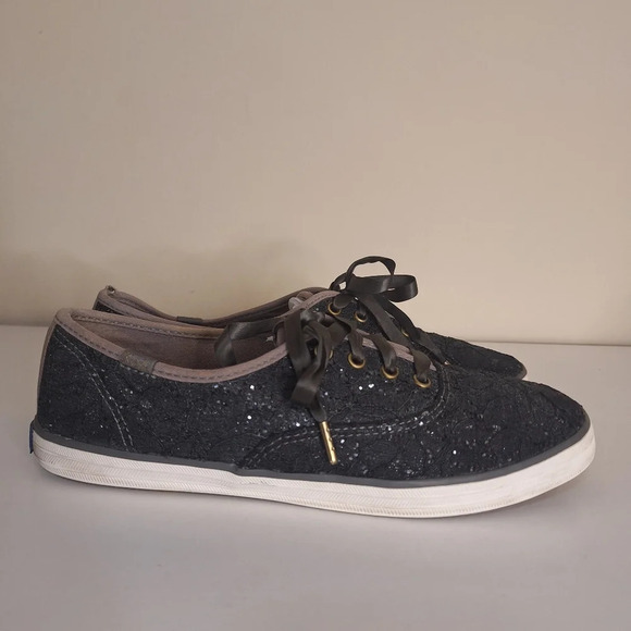 Taylor Swift x Keds Glitter Lace  Sneakers Midnights Eras RARE US Womens 9 - Picture 1 of 8
